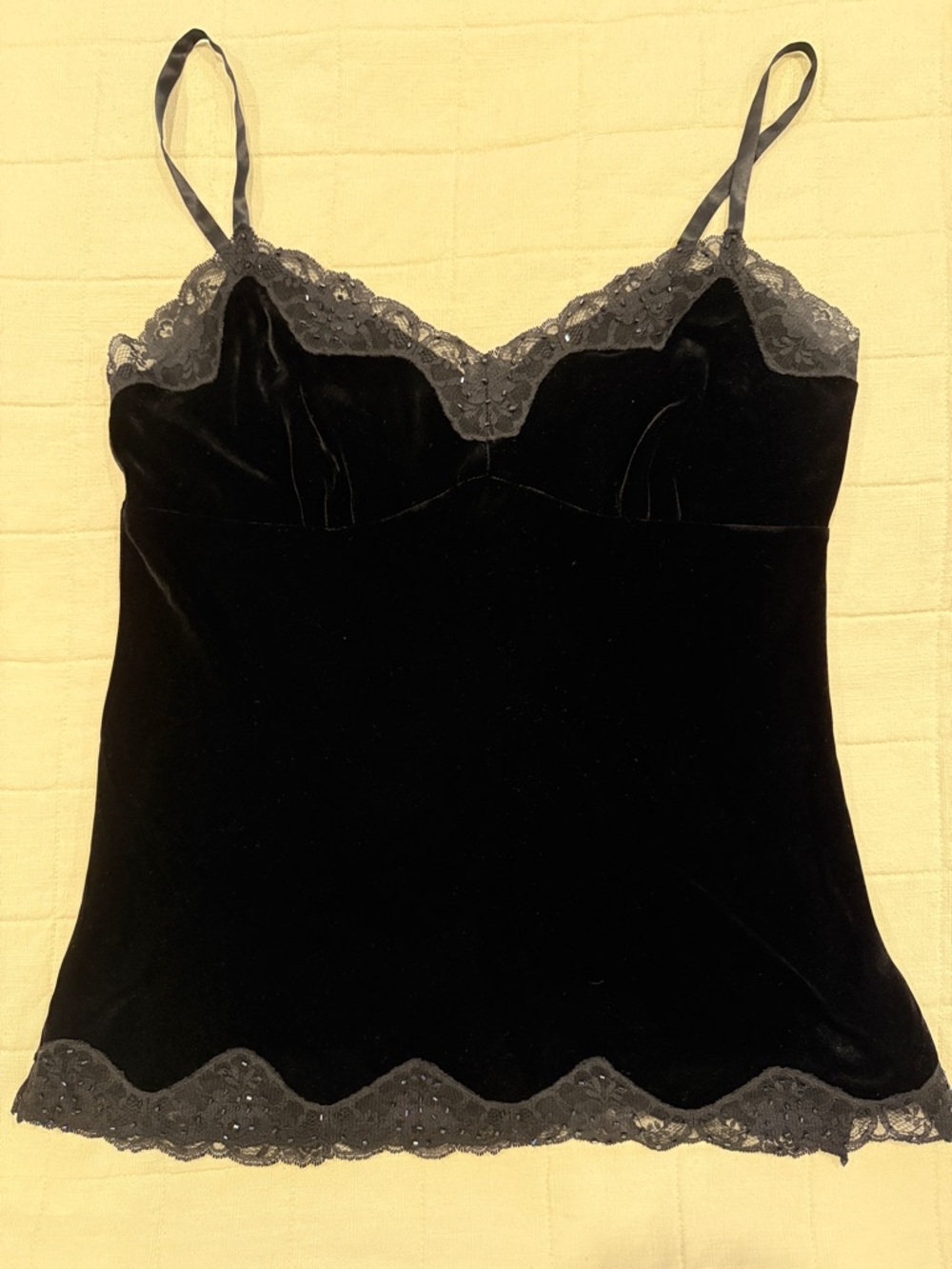 Karen Kane Black Velvet Lace Cami